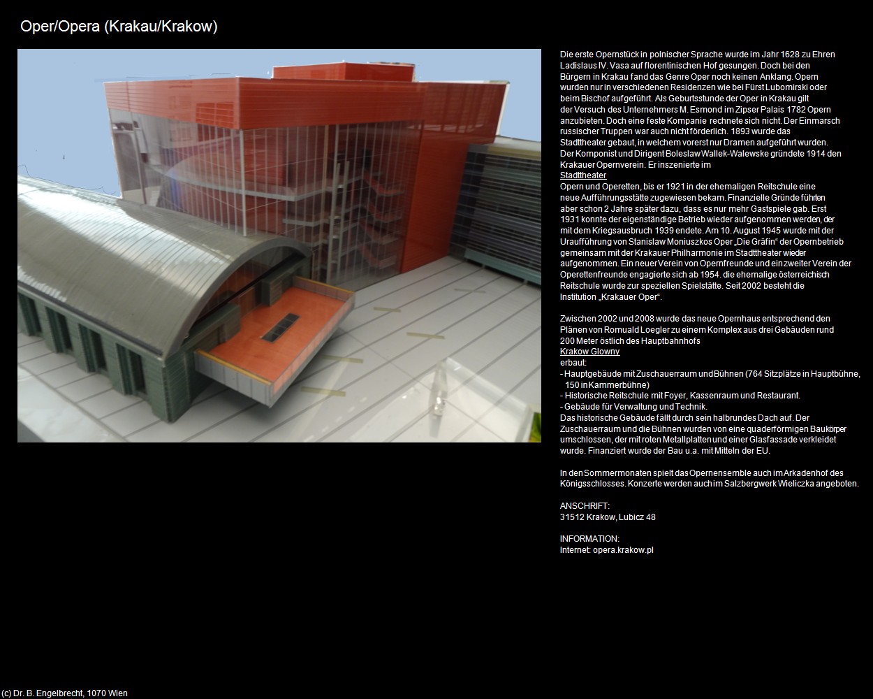 Krakow Opera (Krakau/Krakow) in Kulturatlas-POLEN-Galizien(c)B.Engelbrecht