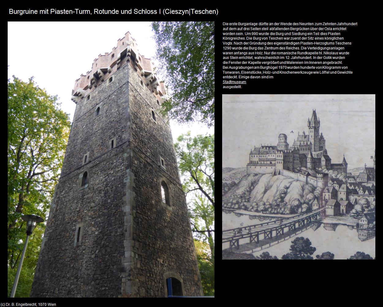 Burgruine mit Piasten-Turm, Rotunde und Schloss I (Cieszyn|Teschen) in POLEN-Schlesien(c)B.Engelbrecht