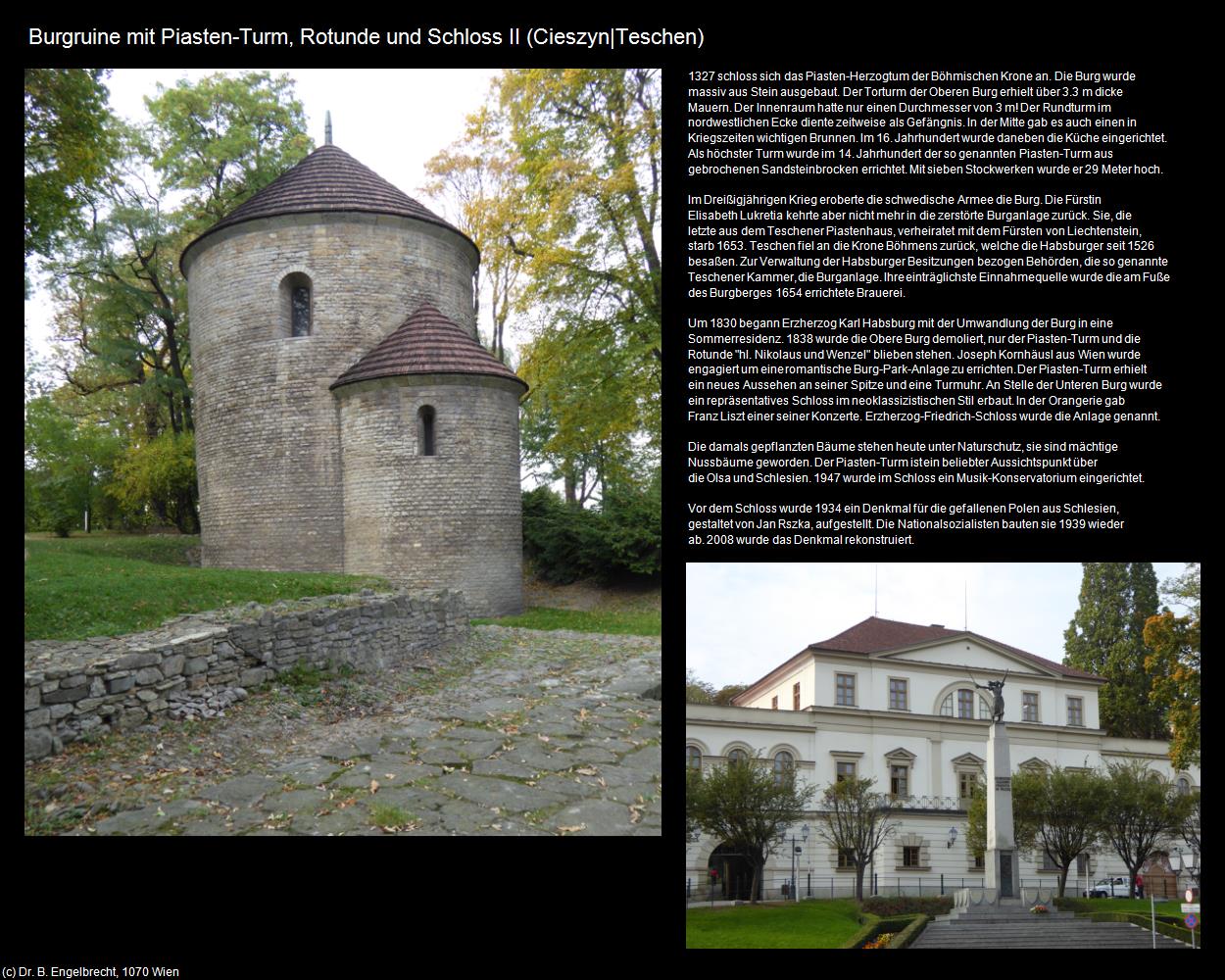 Burgruine mit Piasten-Turm, Rotunde und Schloss II (Cieszyn|Teschen) in POLEN-Schlesien