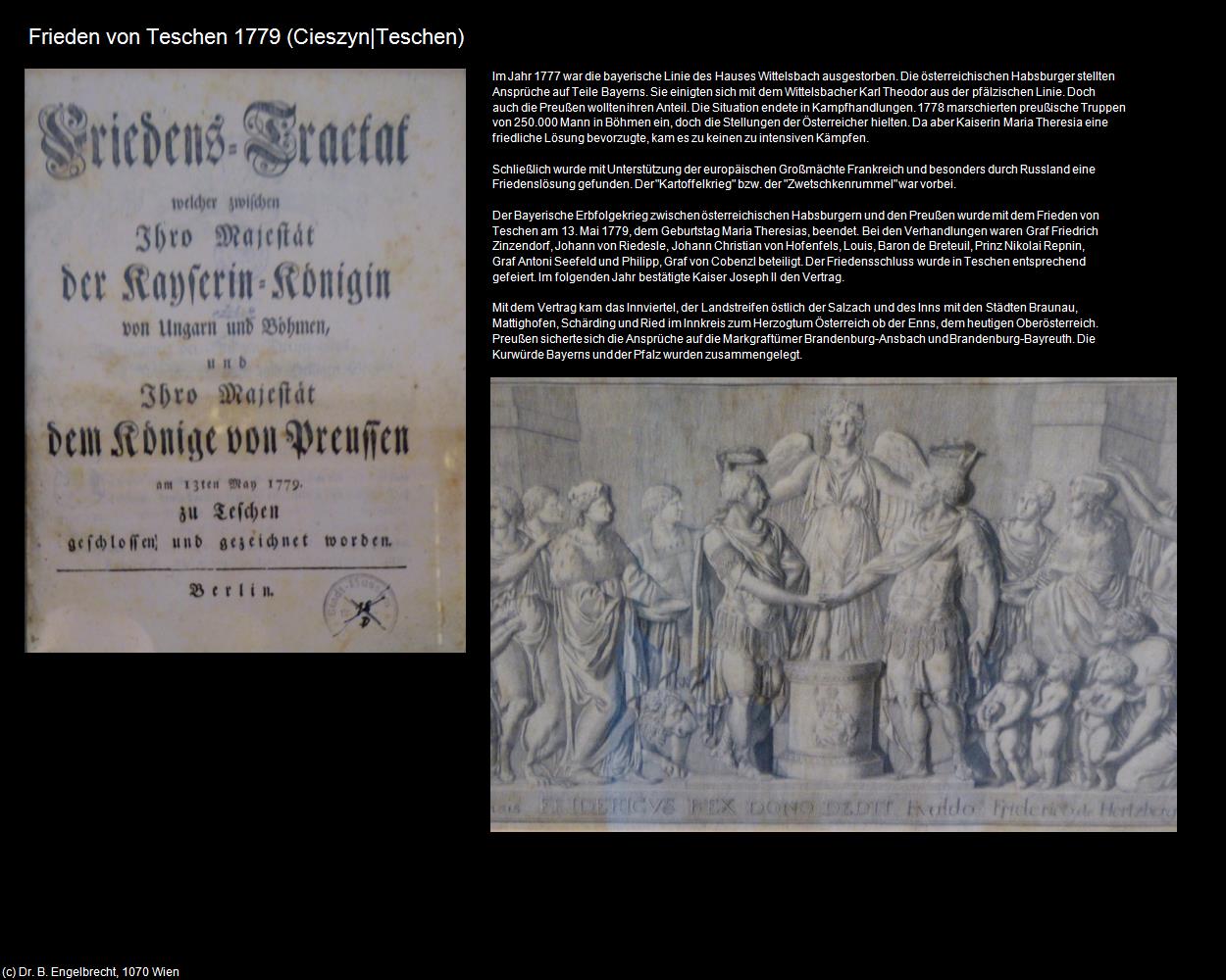 Frieden von Teschen 1779  (Cieszyn|Teschen) in POLEN-Schlesien