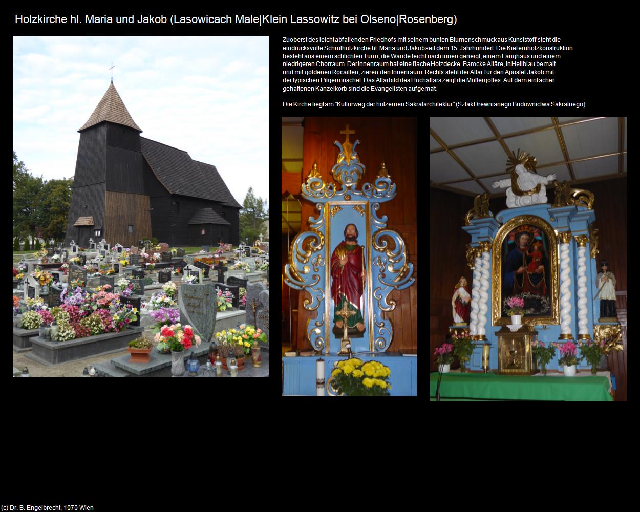 Holzkirche hl. Maria und Jakob (Lasowice Male) (Olesno|Rosenberg) in POLEN-Schlesien