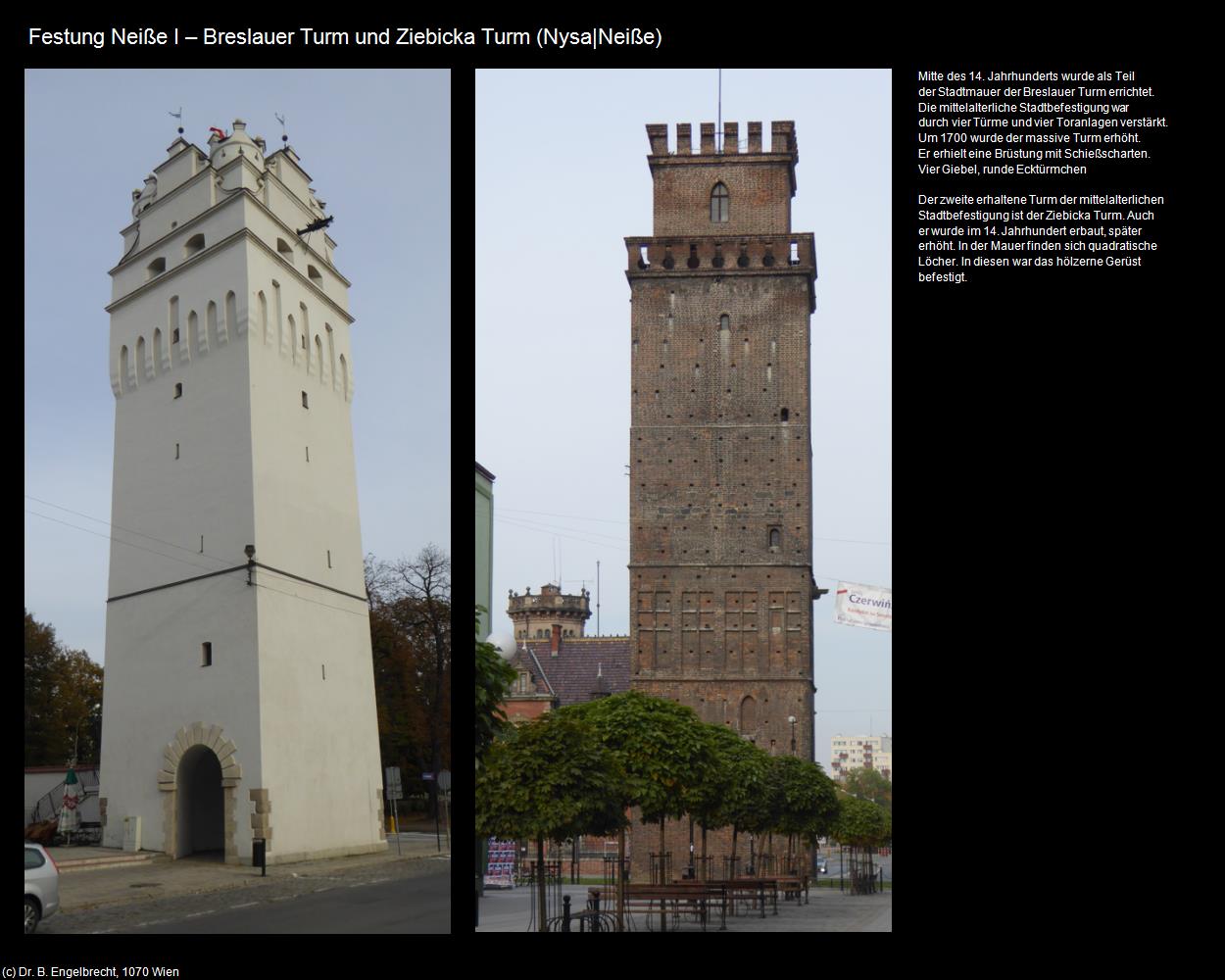 Breslauer Turm und Ziebicke Turm (Nysa|Neisse ) in POLEN-Schlesien