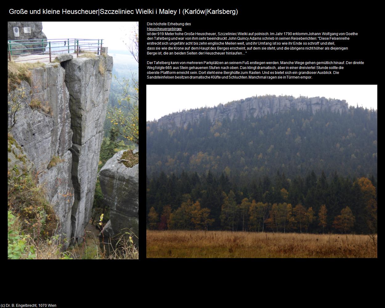 Große und kleine Heuscheuer|Szczeliniec Wielki i Maley I (Karlow|Karlsberg ) in POLEN-Schlesien(c)B.Engelbrecht