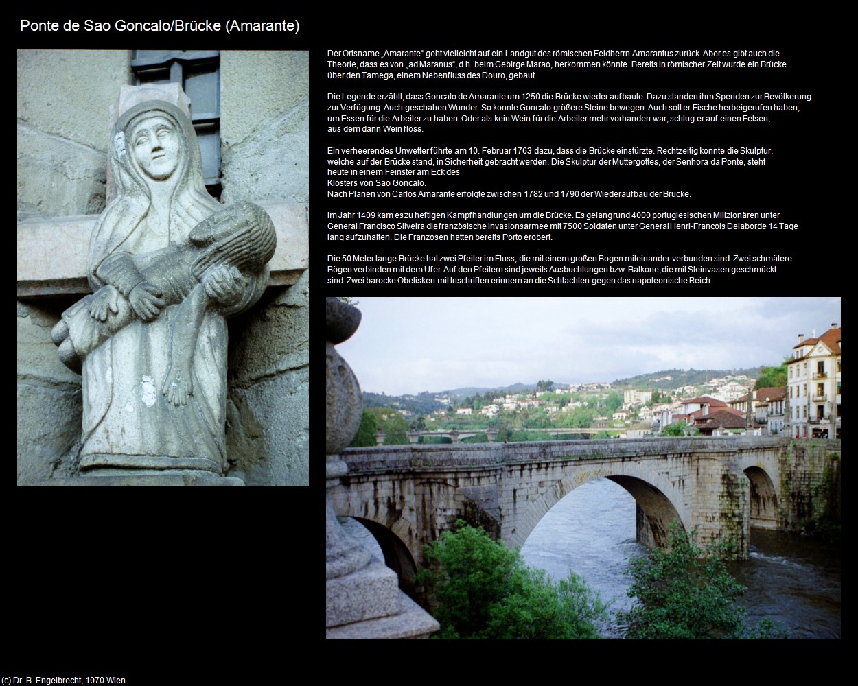 Ponte de Sao Goncalo/Br&uuml;cke (Amarante) in Kulturatlas-PORTUGAL(c)B.Engelbrecht