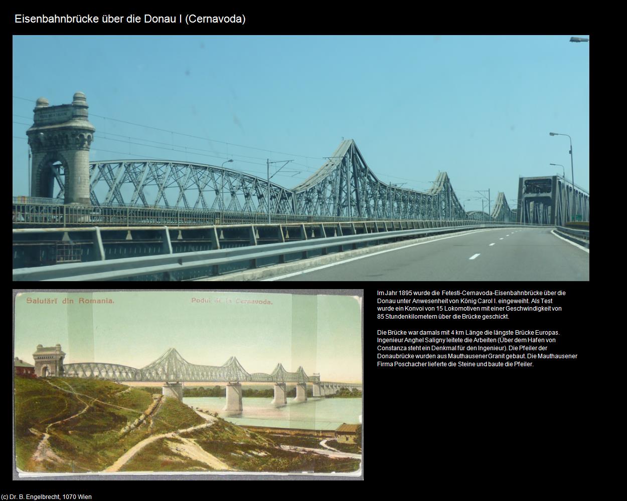 Eisenbahnbrücke über die Donau I (Cernavoda) in Kulturatlas-RUMÄNIEN