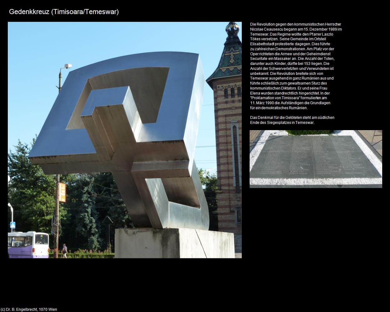 Gedenkkreuz  (Timisoara/Temeswar) in Kulturatlas-RUMÄNIEN
