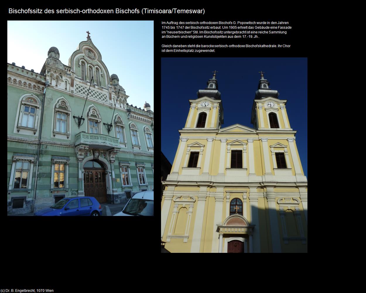 Bischofssitz des serbisch-orthodoxen Bischofs  (Timisoara/Temeswar) in Kulturatlas-RUMÄNIEN