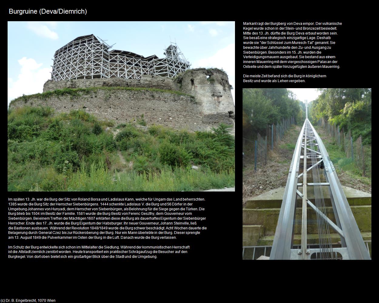 Burgruine (Deva/Diemrich) in Kulturatlas-RUMÄNIEN