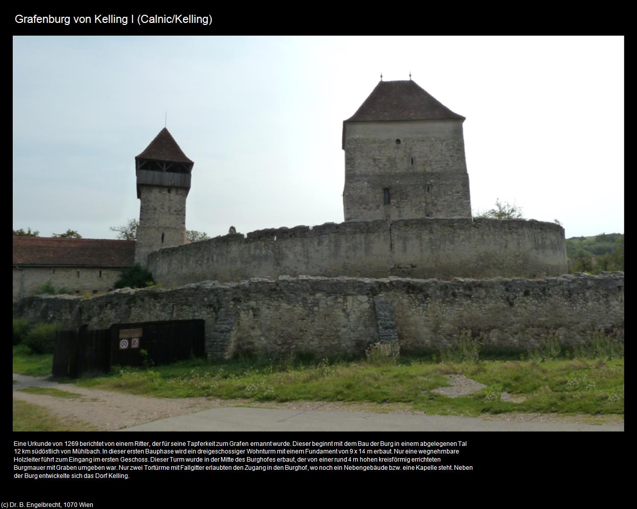 Grafenburg von Kelling I (Calnic/Kelling) in Kulturatlas-RUMÄNIEN