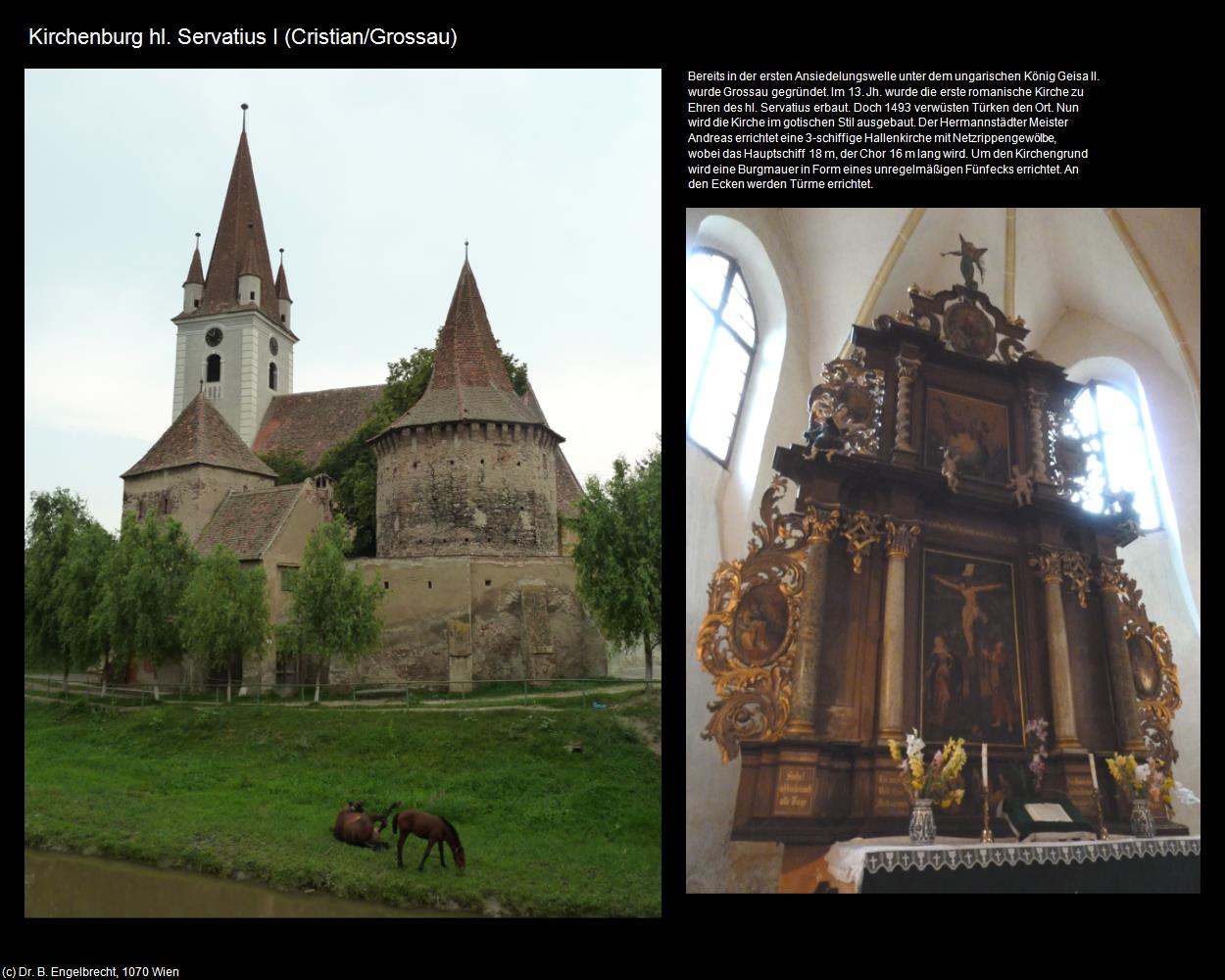 Kirchenburg hl. Servatius I (Cristian/Grosau) in Kulturatlas-RUMÄNIEN