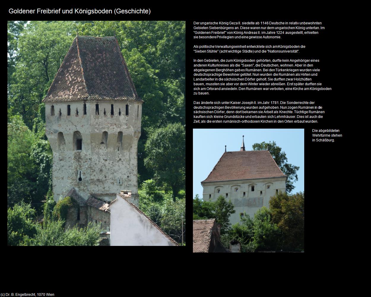 Goldener Freibrief und Königsboden (Geschichte) in Kulturatlas-RUMÄNIEN