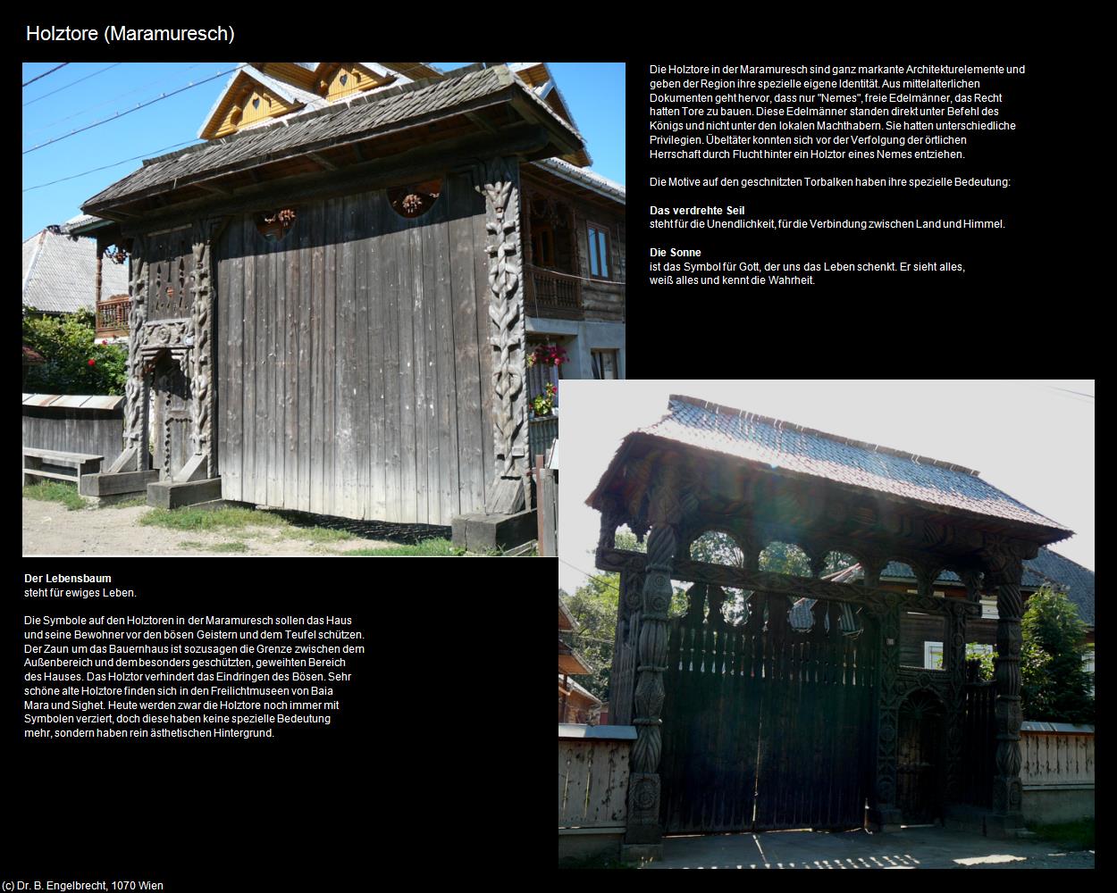 Holztore (Budesti Josani in Maramures bei Breb) in Kulturatlas-RUMÄNIEN