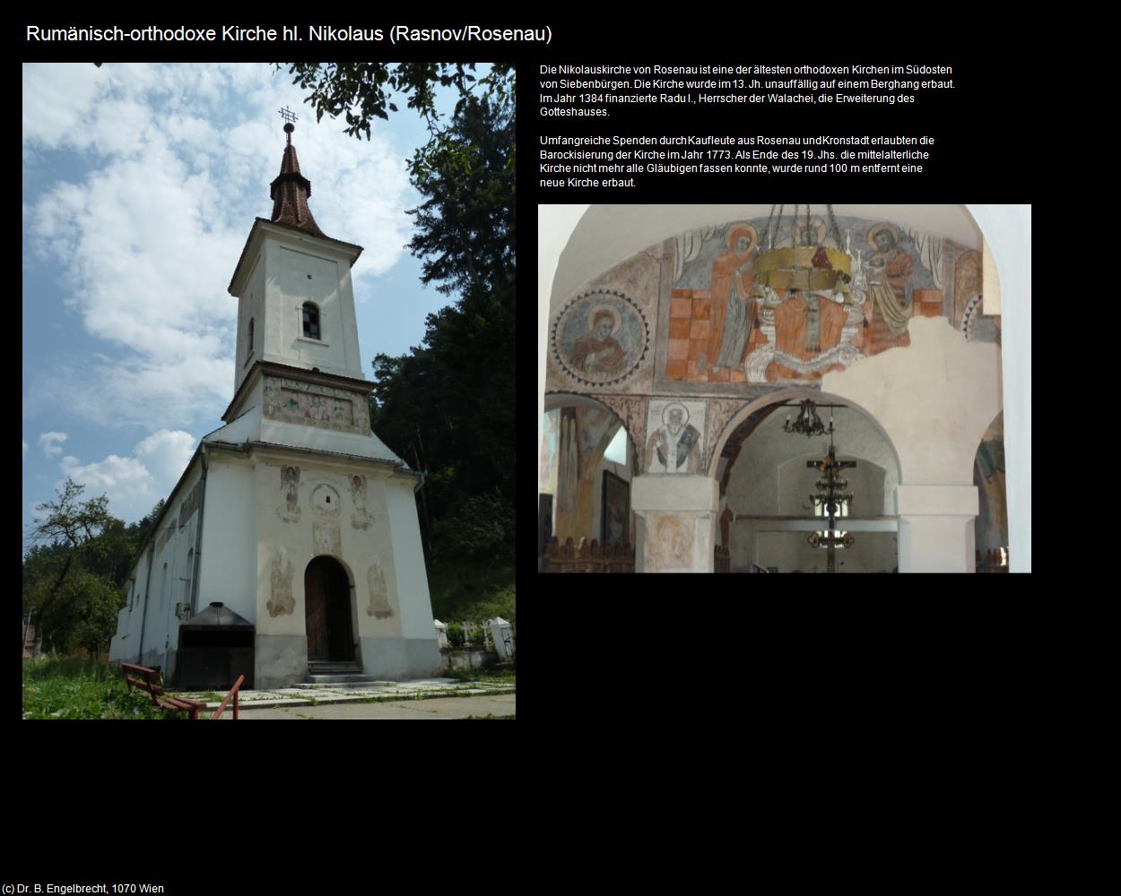 Ro. Kirche hl. Nikolaus  (Rasnov/Rosenau ) in Kulturatlas-RUMÄNIEN