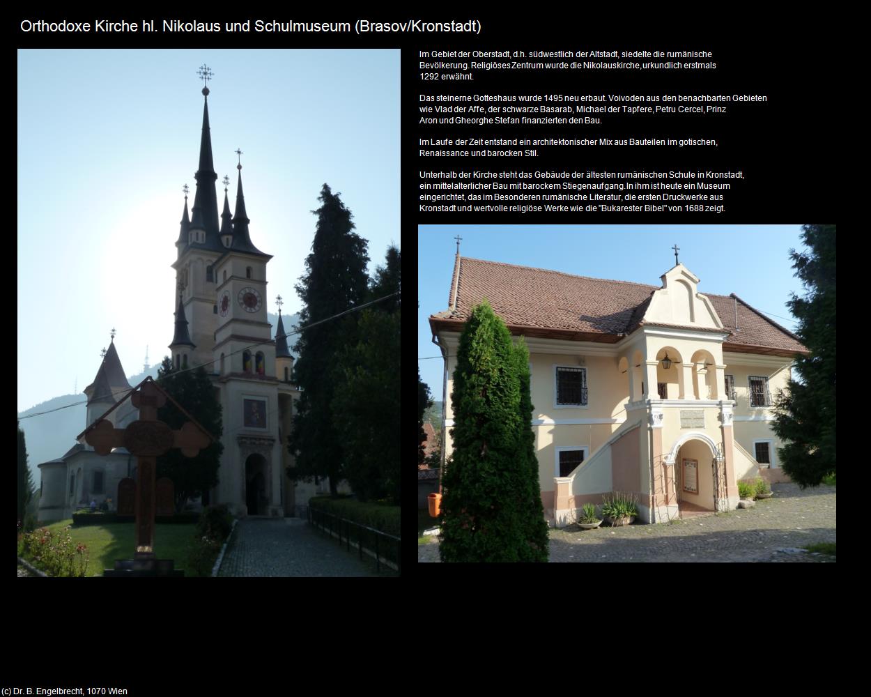 Orthodoxe Kirche hl. Nikolaus und Schulmuseum  (Brasov/Kronstadt) in Kulturatlas-RUMÄNIEN