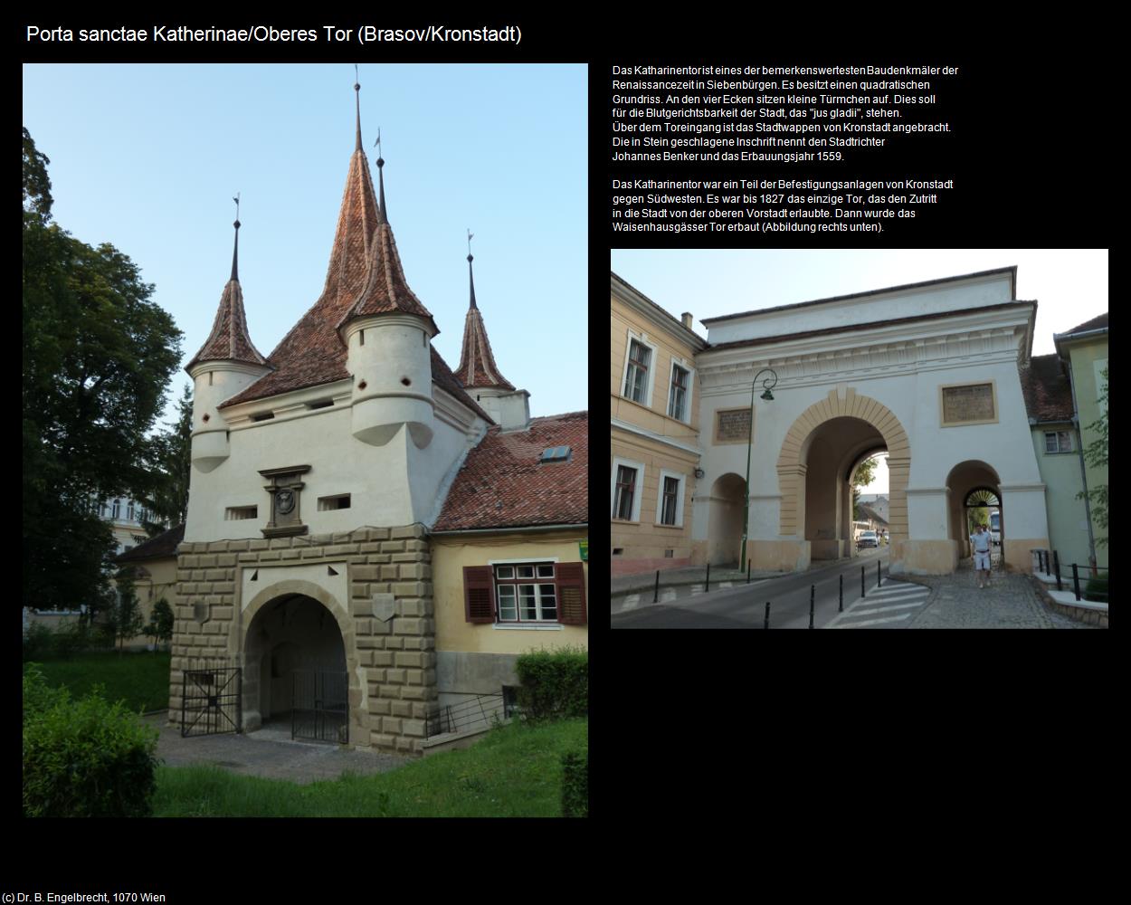 Porta sanctae Katherinae/Oberes Tor (Brasov/Kronstadt) in Kulturatlas-RUMÄNIEN