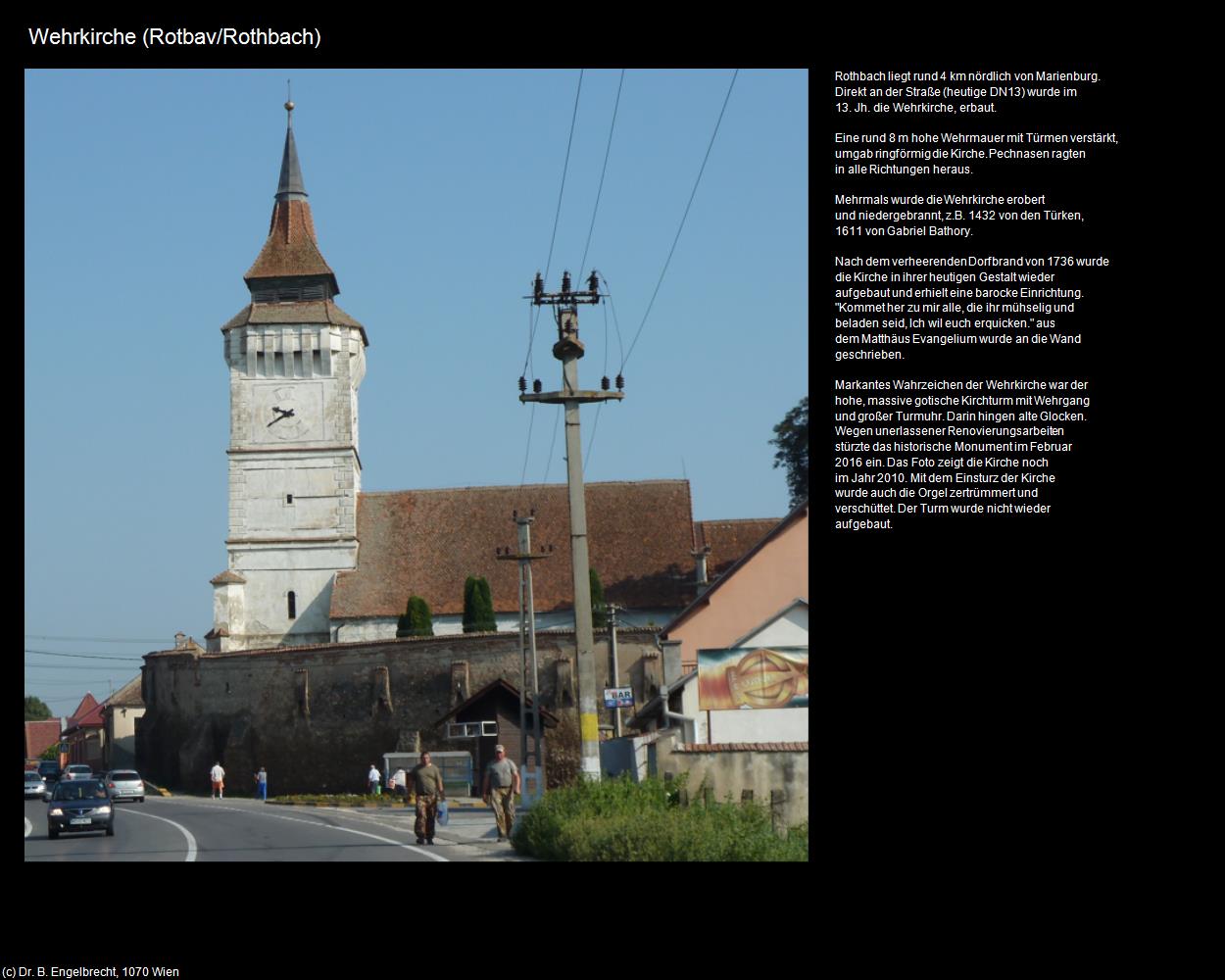 Wehrkirche   (Rotbav/Rothbach) in Kulturatlas-RUMÄNIEN