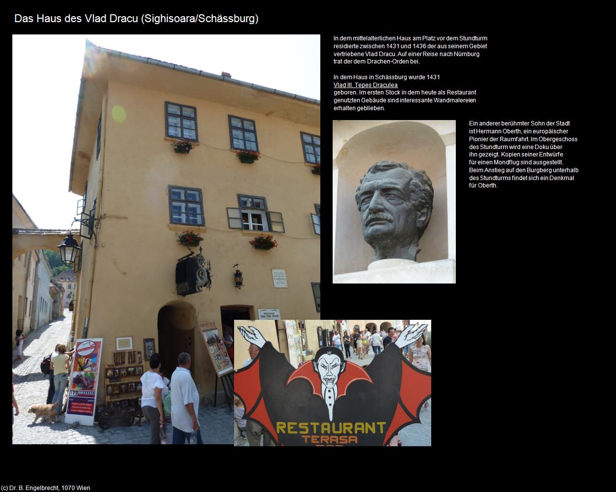 Das Haus des Vlad Dracu  (Sighisoara/Schässburg) in Kulturatlas-RUMÄNIEN(c)B.Engelbrecht