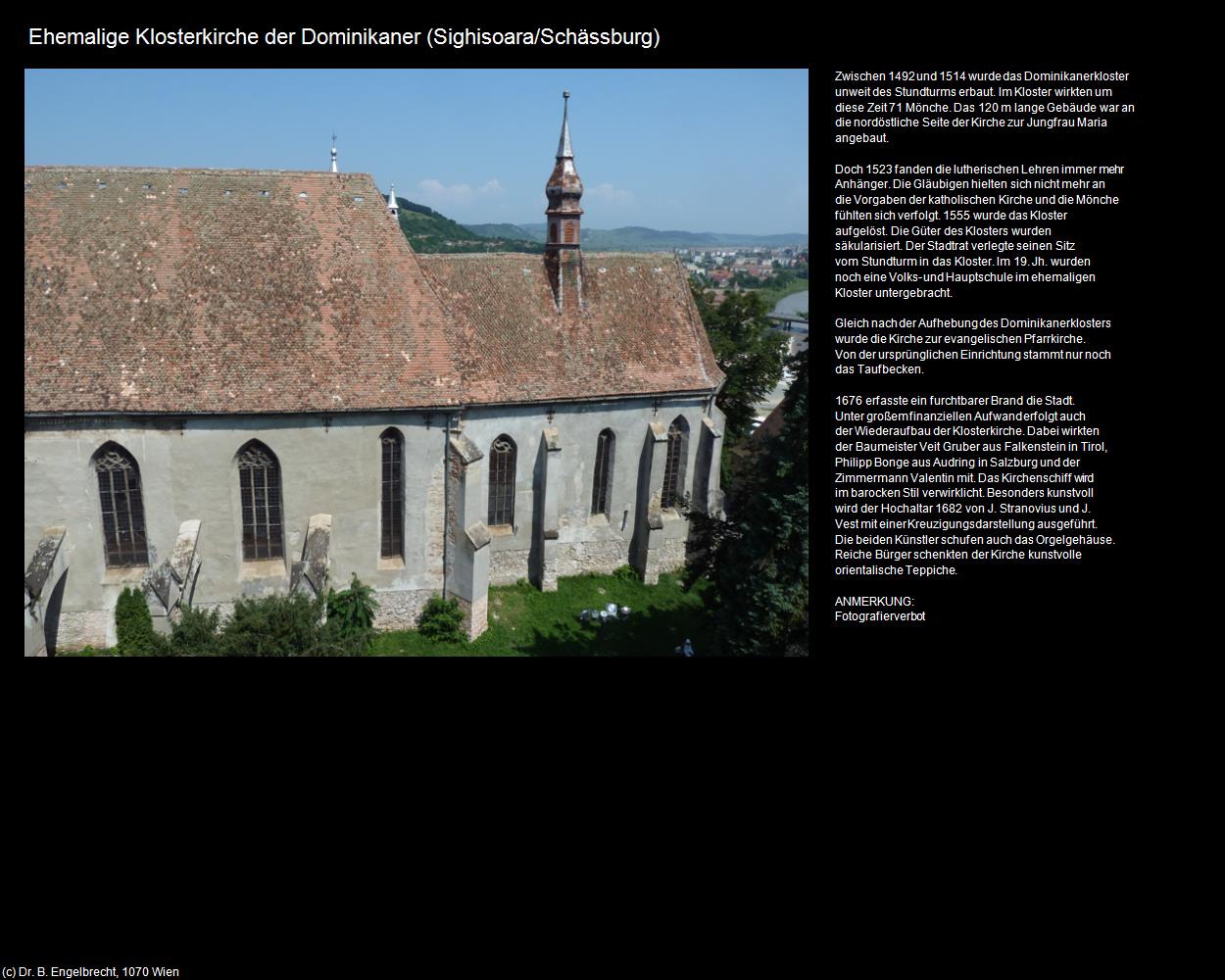 Ehem. Klosterkirche der Dominikaner  (Sighisoara/Schässburg) in Kulturatlas-RUMÄNIEN