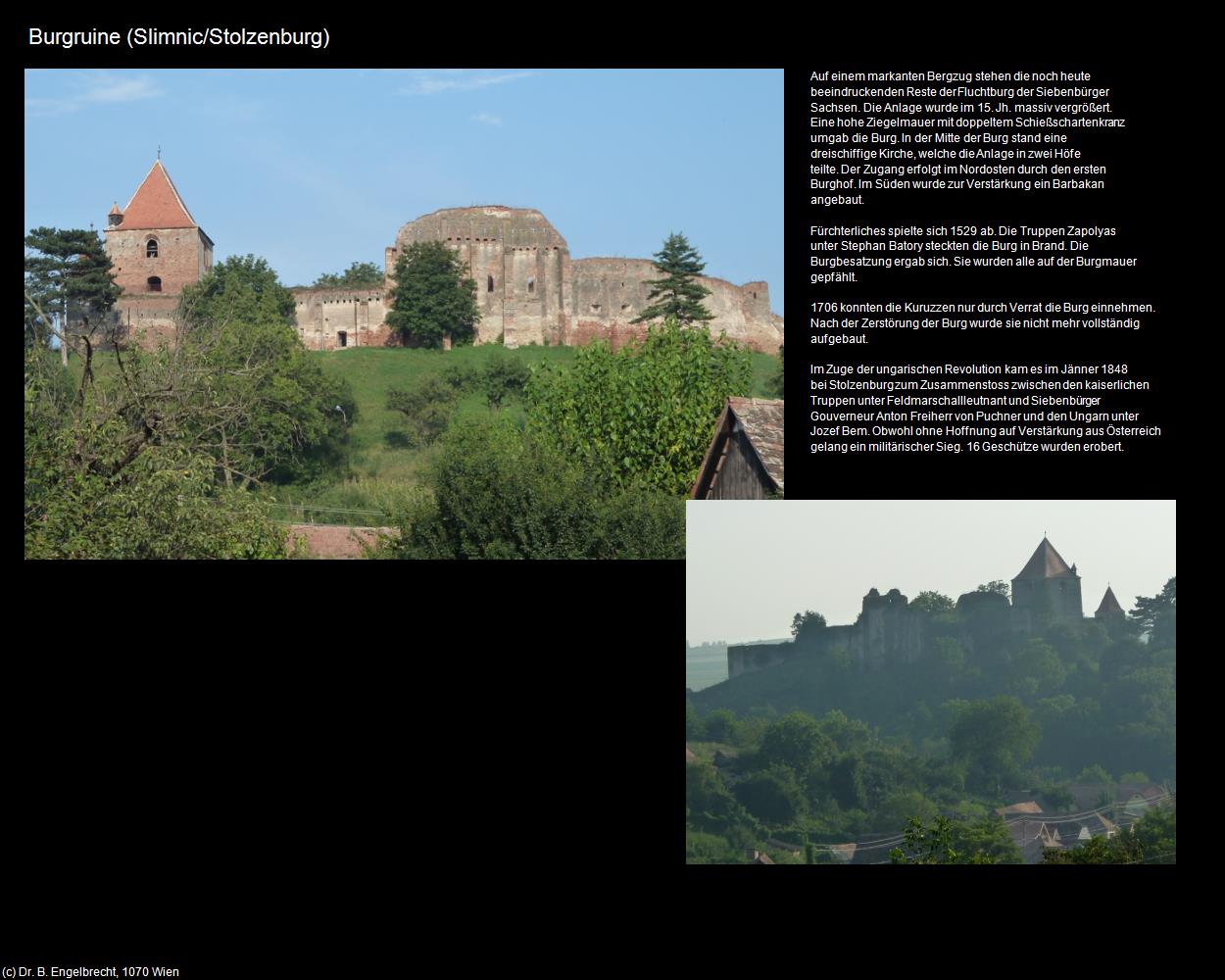 Burgruine (Slimnic/Stolzenburg) in Kulturatlas-RUMÄNIEN