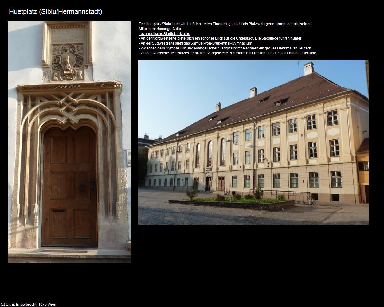 Huetplatz (Sibiu/Hermannstadt) in Kulturatlas-RUMÄNIEN(c)B.Engelbrecht