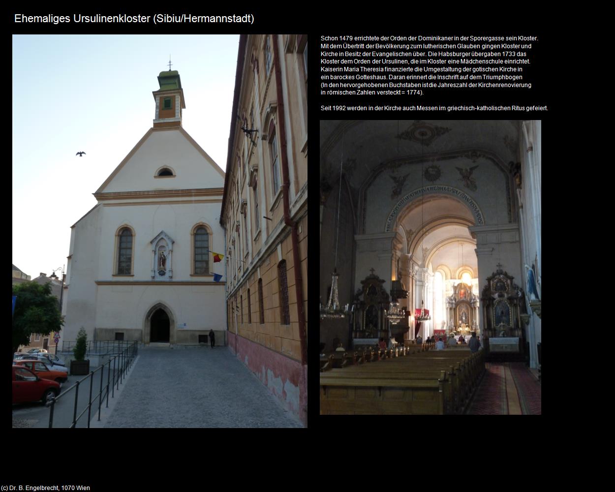 Ehem. Ursulinenkloster  (Sibiu/Hermannstadt) in Kulturatlas-RUMÄNIEN
