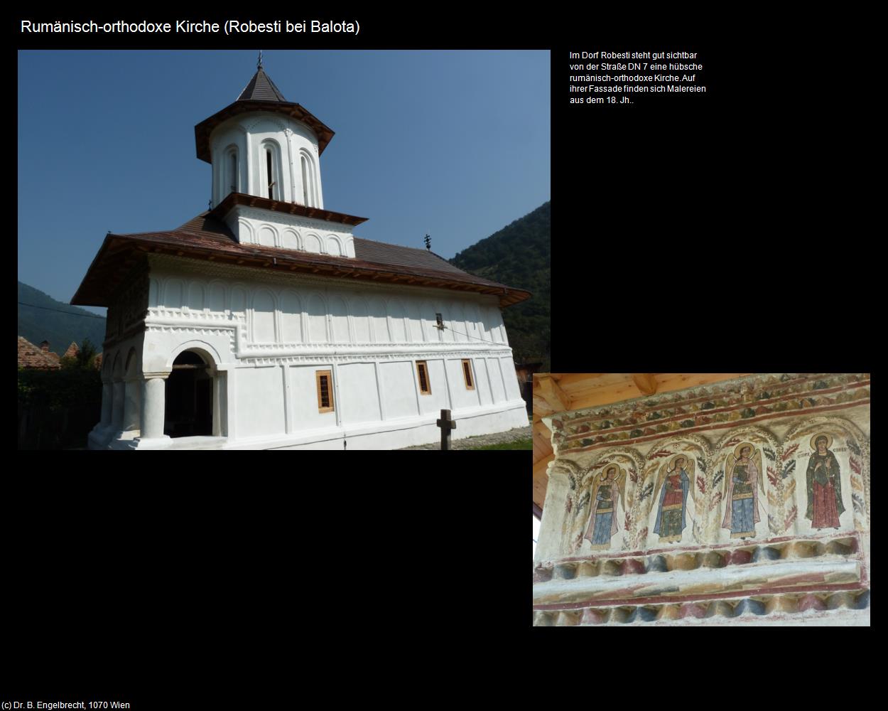 Ro. Kirche (Robesti bei Balota) (Olt/Alt-Fluss) in Kulturatlas-RUMÄNIEN