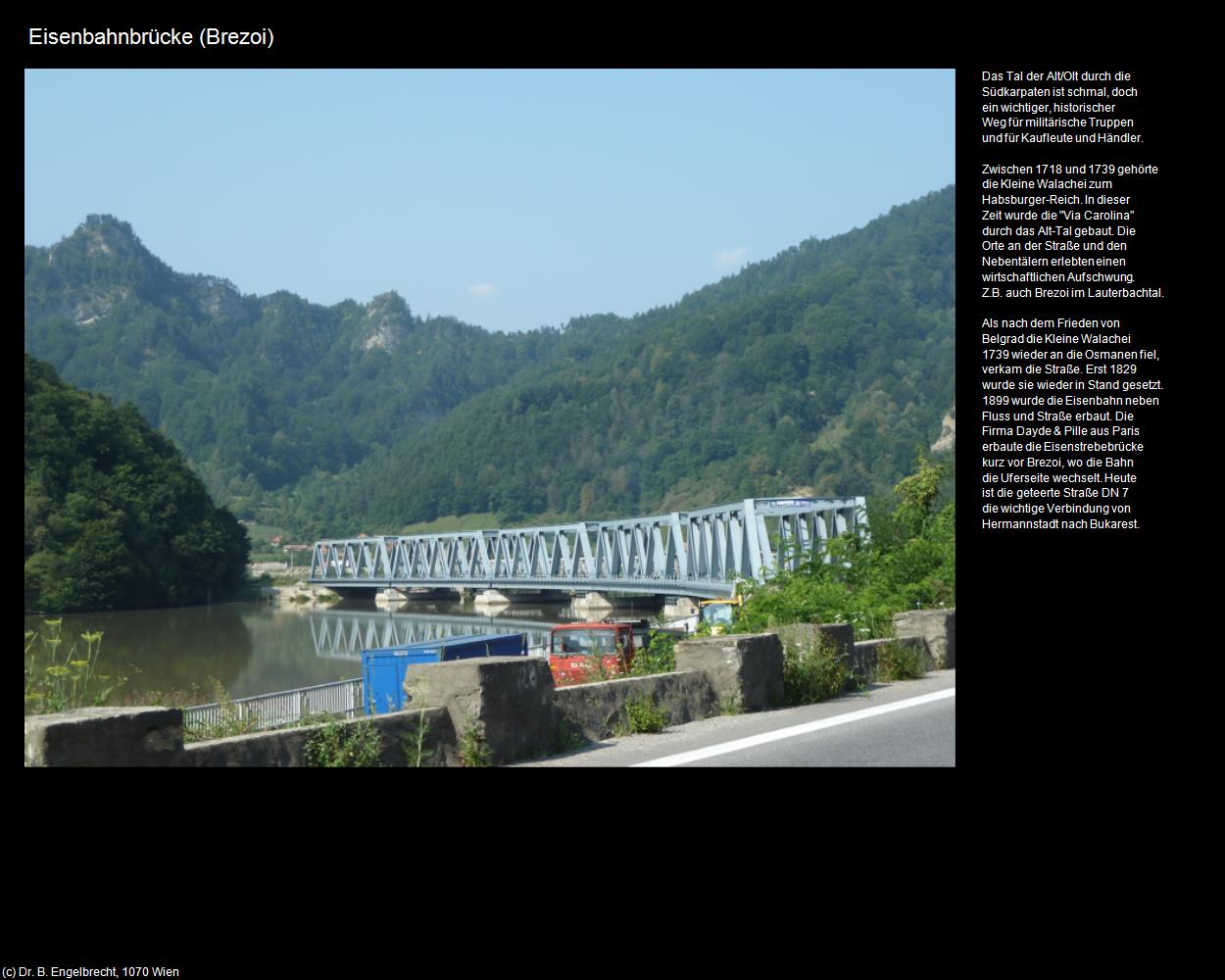 Eisenbahnbrücke (Brezoi) (Olt/Alt-Fluss) in Kulturatlas-RUMÄNIEN