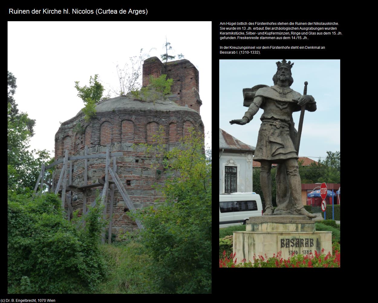 Ruinen der Kirche hl. Nicolos  (Curtea de Arges) in Kulturatlas-RUMÄNIEN