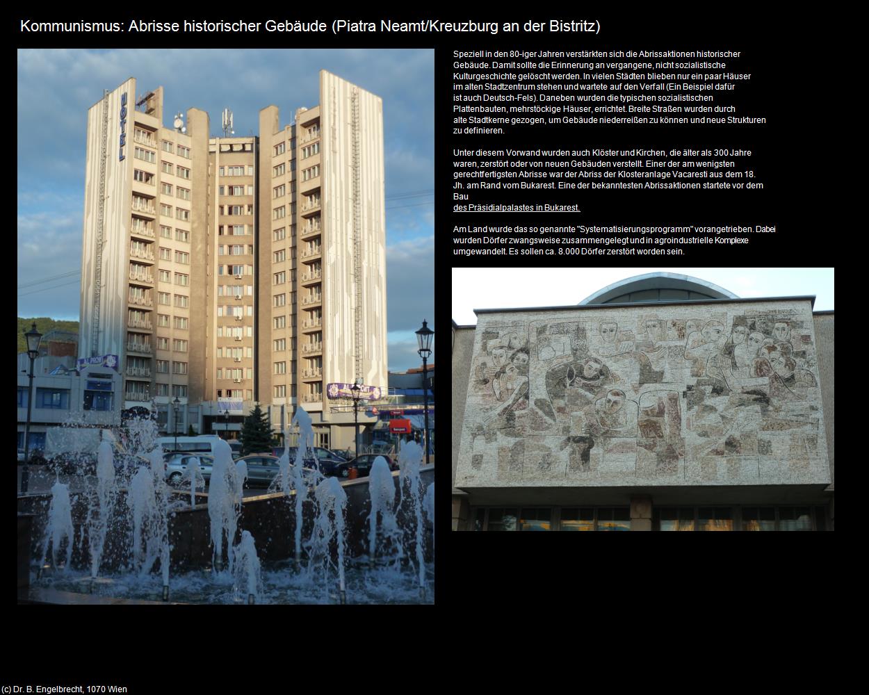 Abrisse historischer Gebäude (Piatra Neamt/Kreuzburg an der Bistritz) in Kulturatlas-RUMÄNIEN(c)B.Engelbrecht