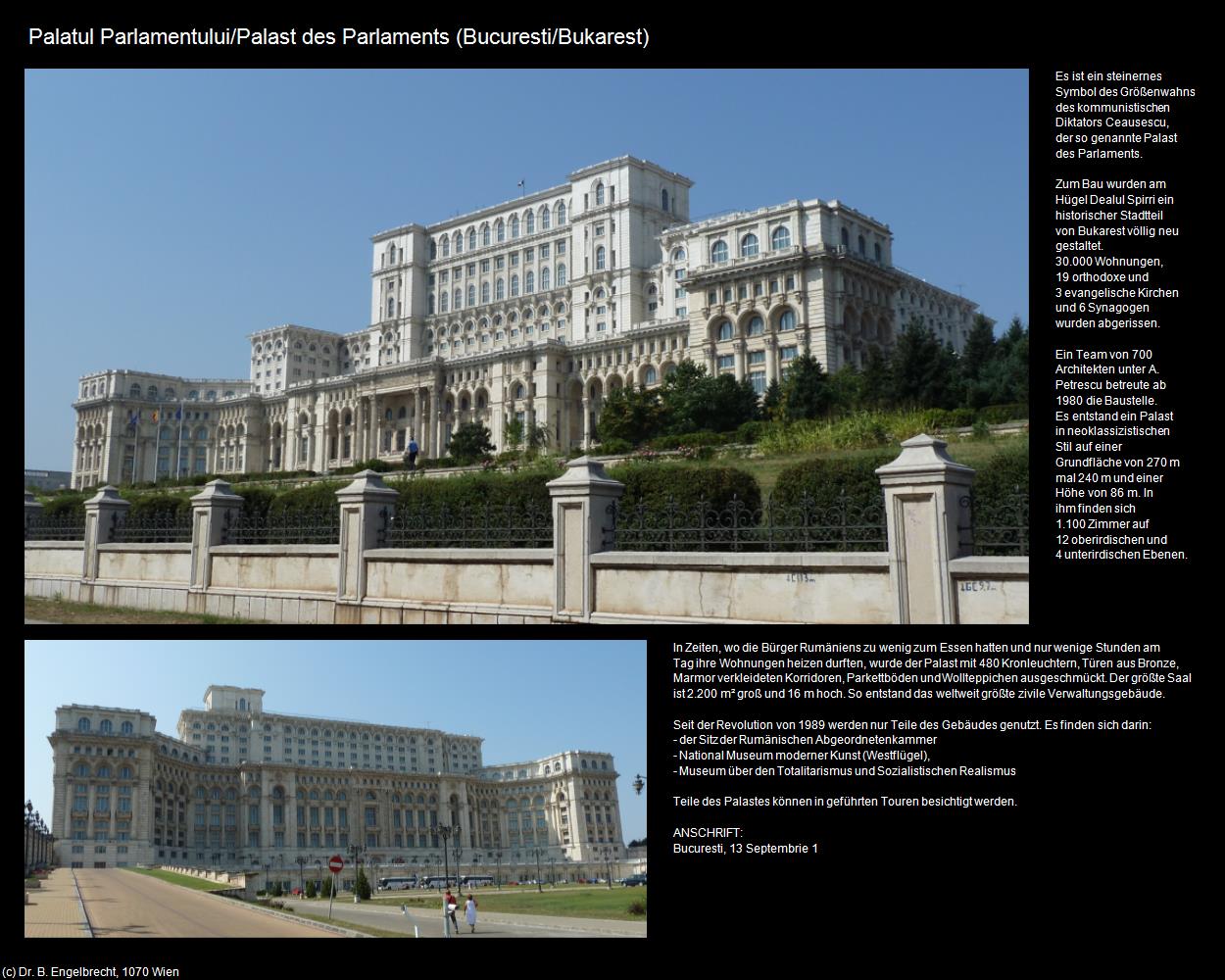 Palatul Parlamentului/Palast des Parlaments  (Bucuresti/Bukarest) in Kulturatlas-RUMÄNIEN