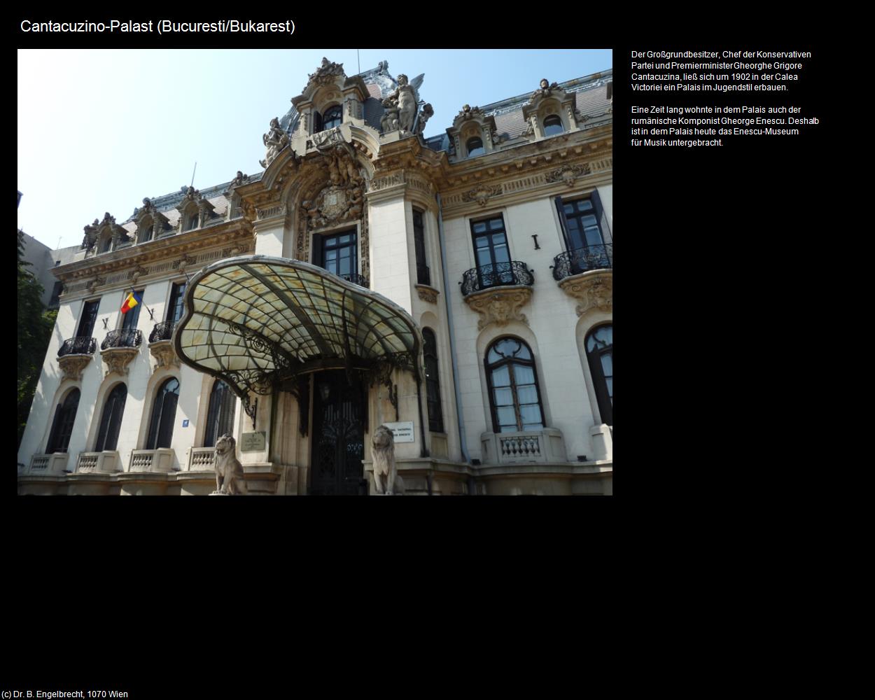 Cantacuzino-Palast (Bucuresti/Bukarest) in Kulturatlas-RUMÄNIEN