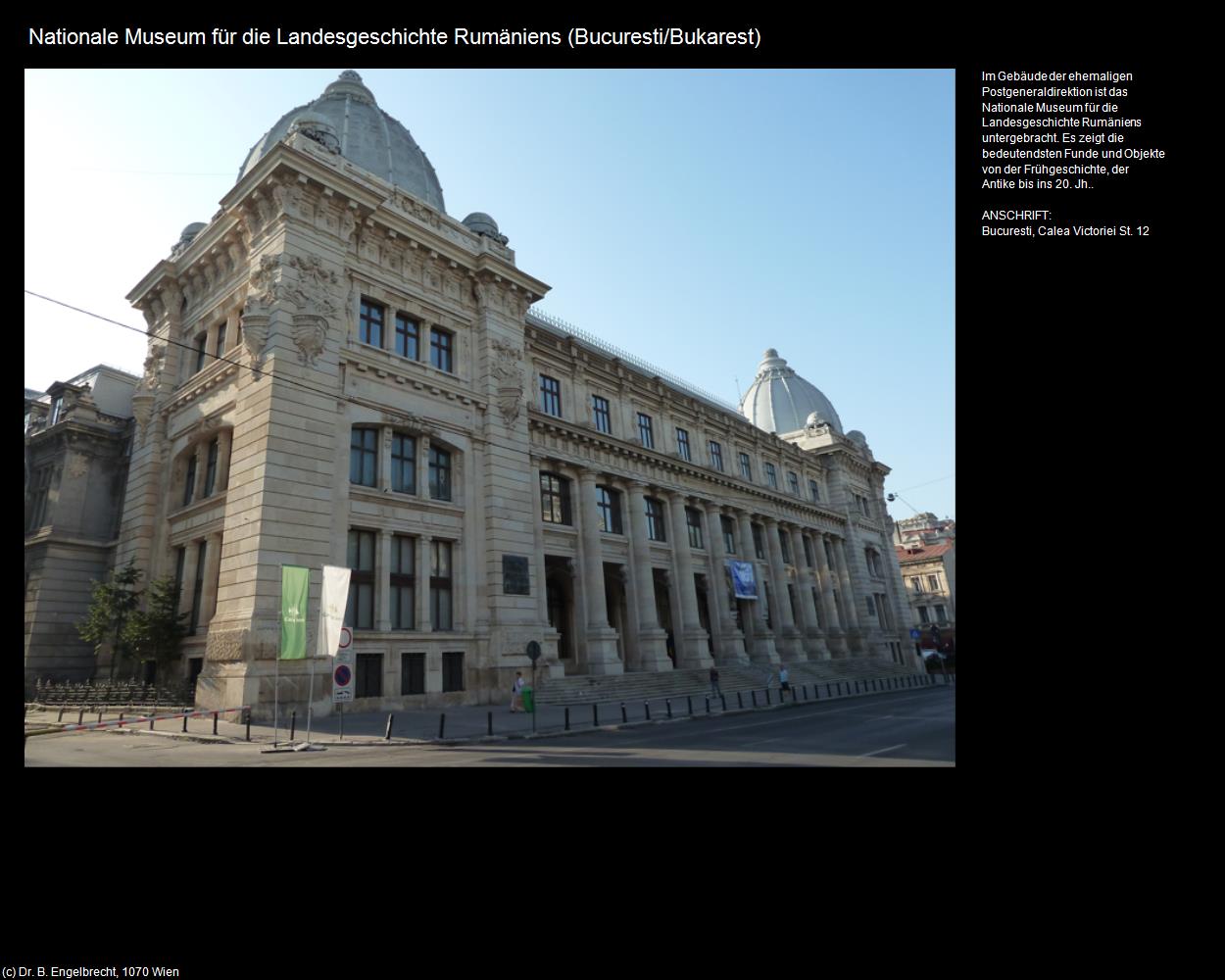 Nationale Museum für die Landesgeschichte Rumäniens  (Bucuresti/Bukarest) in Kulturatlas-RUMÄNIEN