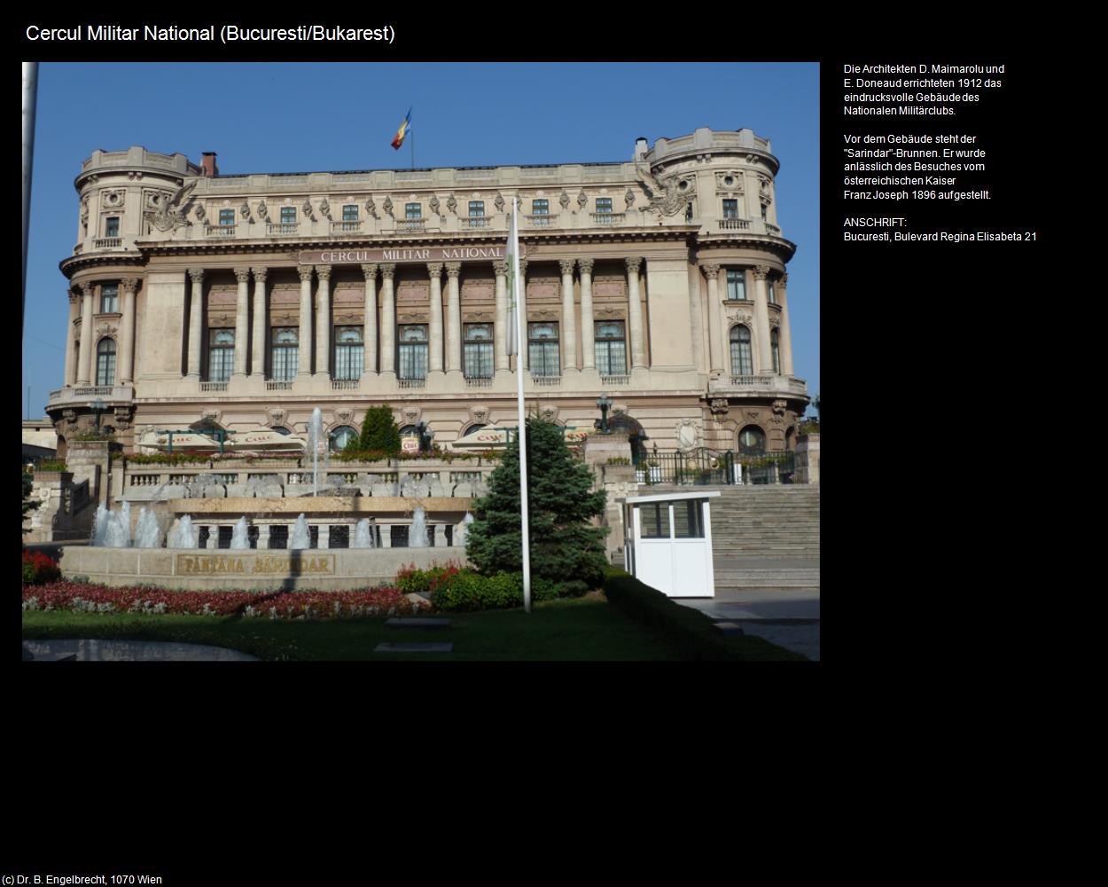 Cercul Militar National  (Bucuresti|Bukarest) in RUMÄNIEN