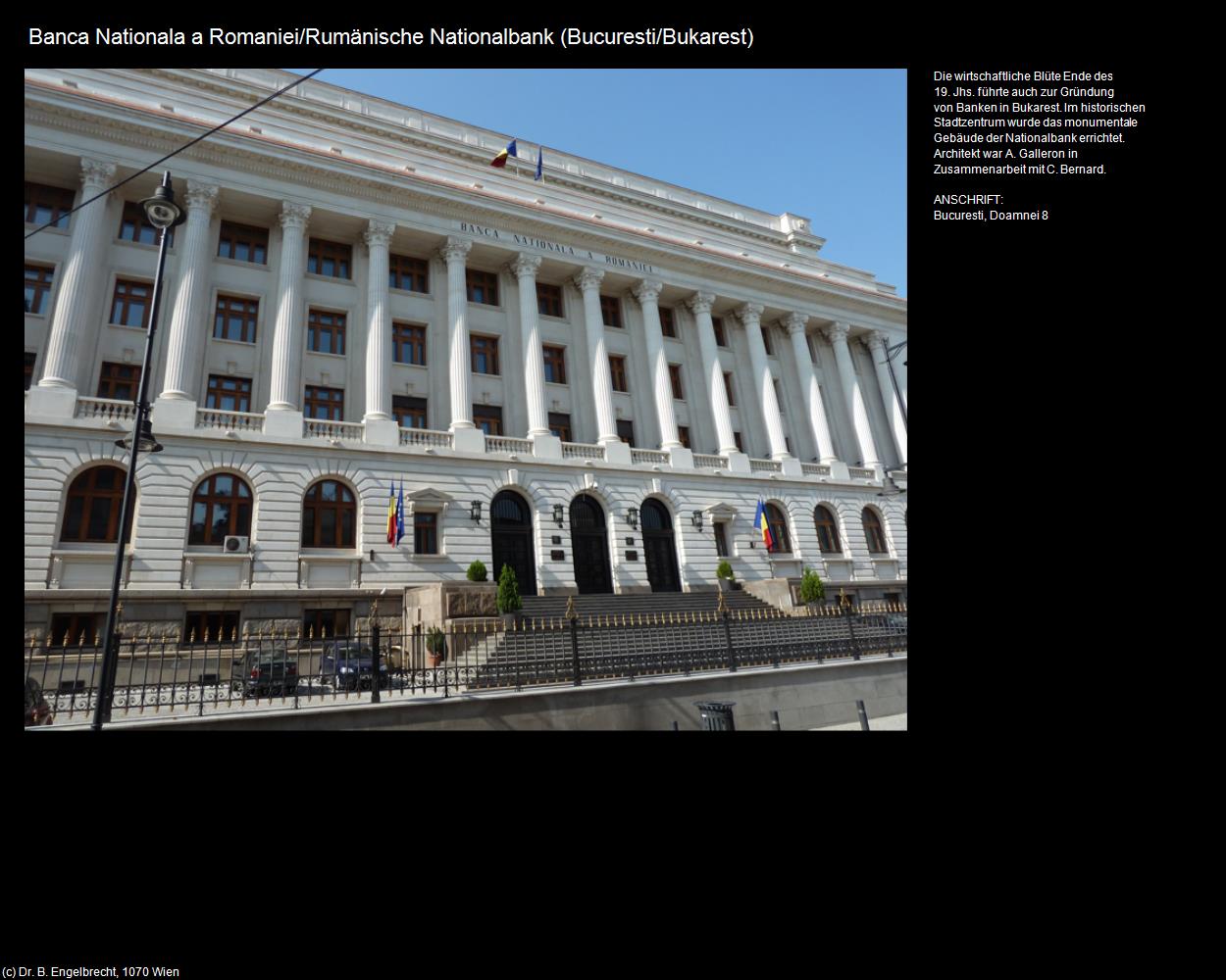 Banca Nationala a Romaniei/Rumänische Nationalbank  (Bucuresti/Bukarest) in Kulturatlas-RUMÄNIEN