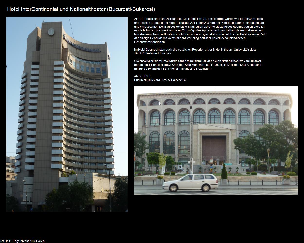 Hotel InterContinental und Nationaltheater  (Bucuresti/Bukarest) in Kulturatlas-RUMÄNIEN