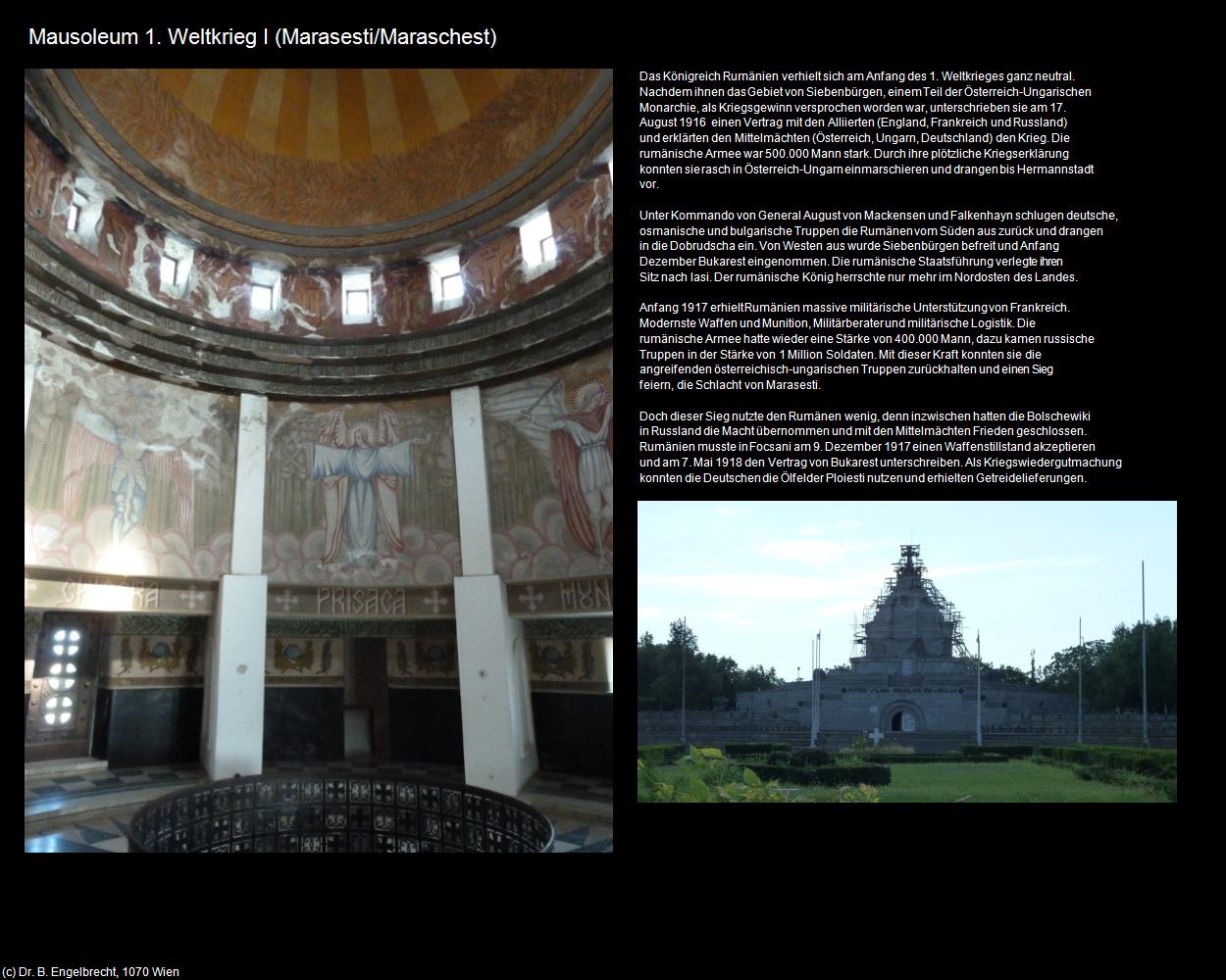 Mausoleum 1. Weltkrieg I  (Marasesti/Maraschest) in Kulturatlas-RUMÄNIEN