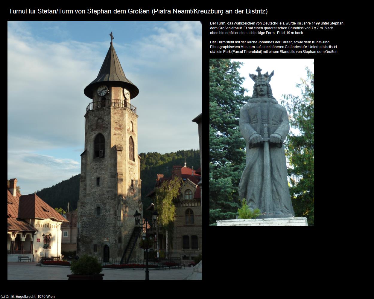 Turm von Stephan dem Großen  (Piatra Neamt|Kreuzburg an der Bistritz) in RUMÄNIEN