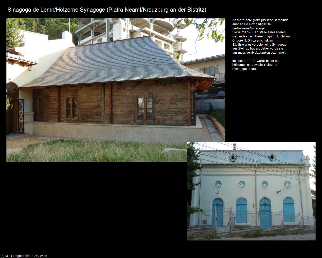 Hölzerne Synagoge (Piatra Neamt/Kreuzburg an der Bistritz) in Kulturatlas-RUMÄNIEN