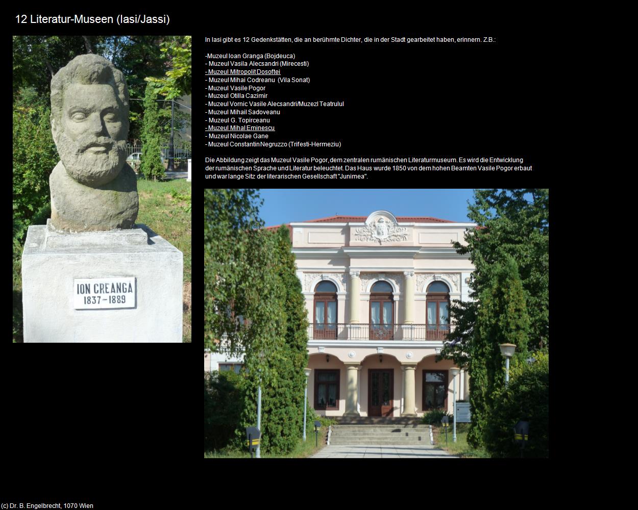 12 Literatur-Museen  (Iasi|Jassi) in RUMÄNIEN(c)B.Engelbrecht