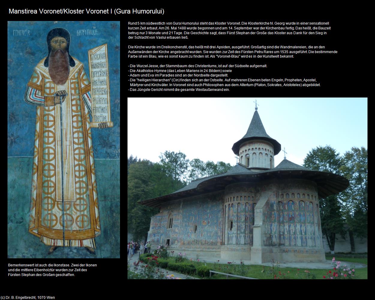 Kloster Voronet I (Gura Humorului) in Kulturatlas-RUMÄNIEN