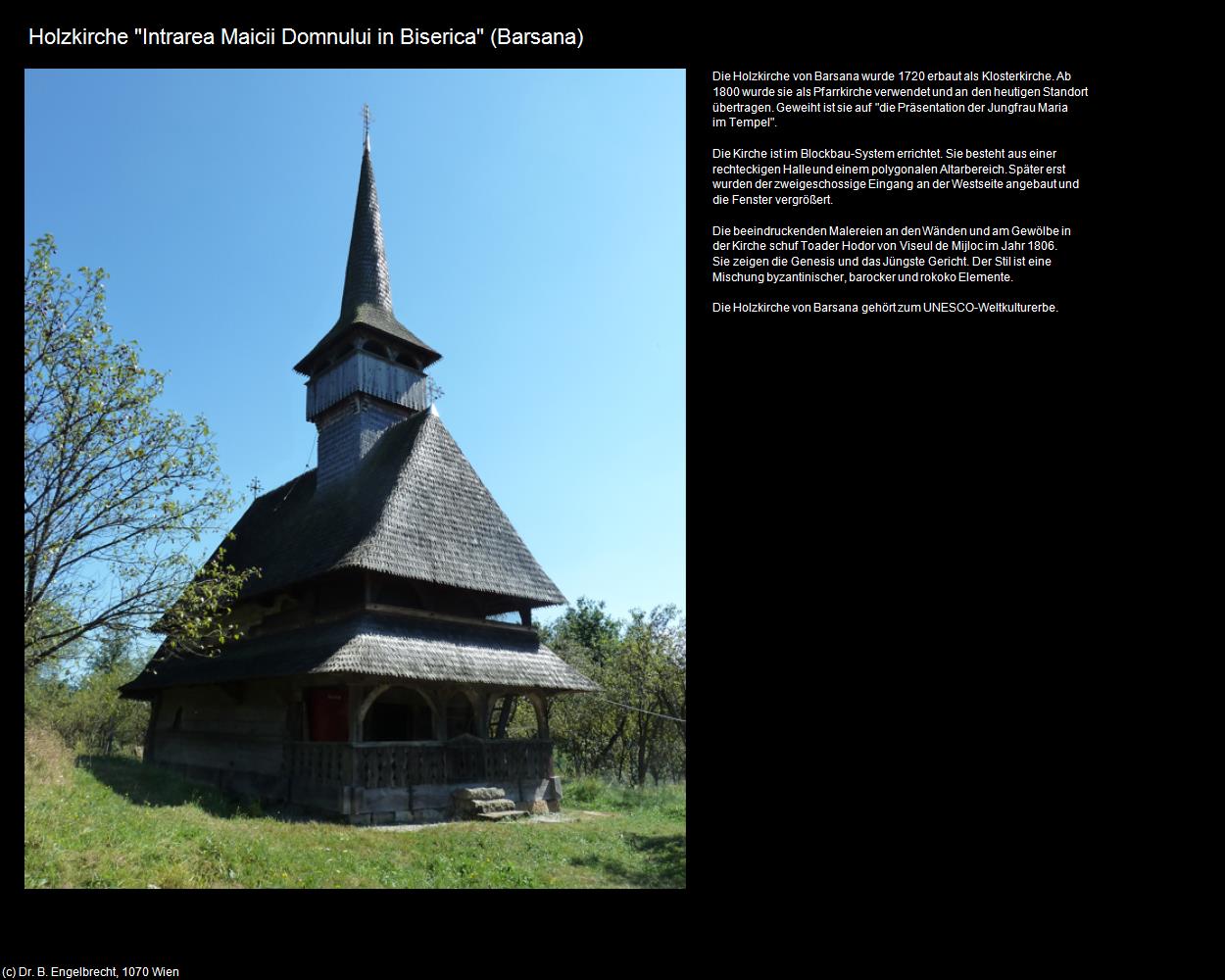 Holzkirche Intrarea Maicii Domnului in Biserica (Barsana) in Kulturatlas-RUMÄNIEN