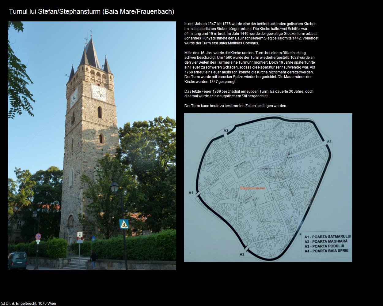 Stephansturm (Baia Mare/Frauenbach) in Kulturatlas-RUMÄNIEN