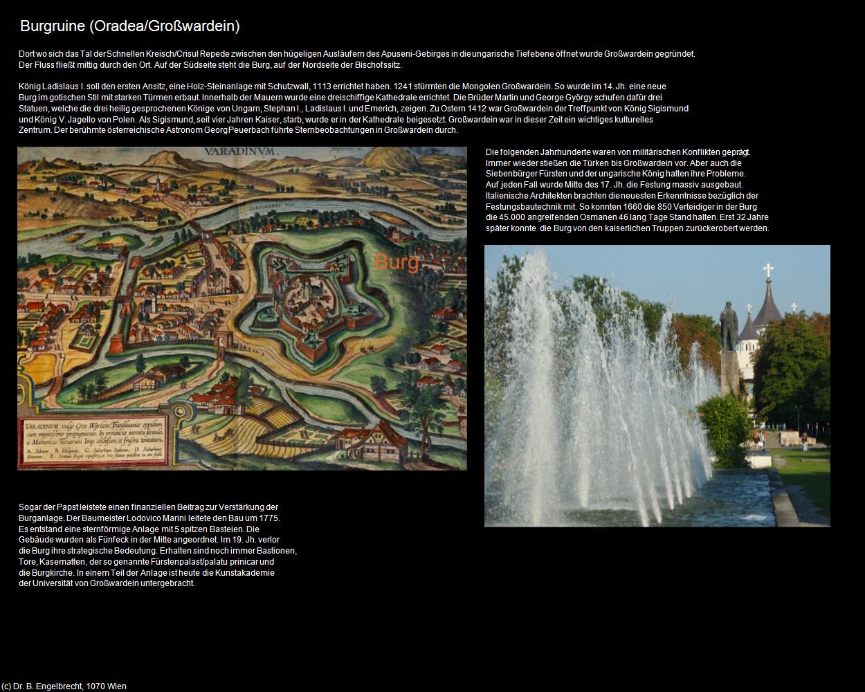 Burgruine (Oradea/Großwardein) in Kulturatlas-RUMÄNIEN