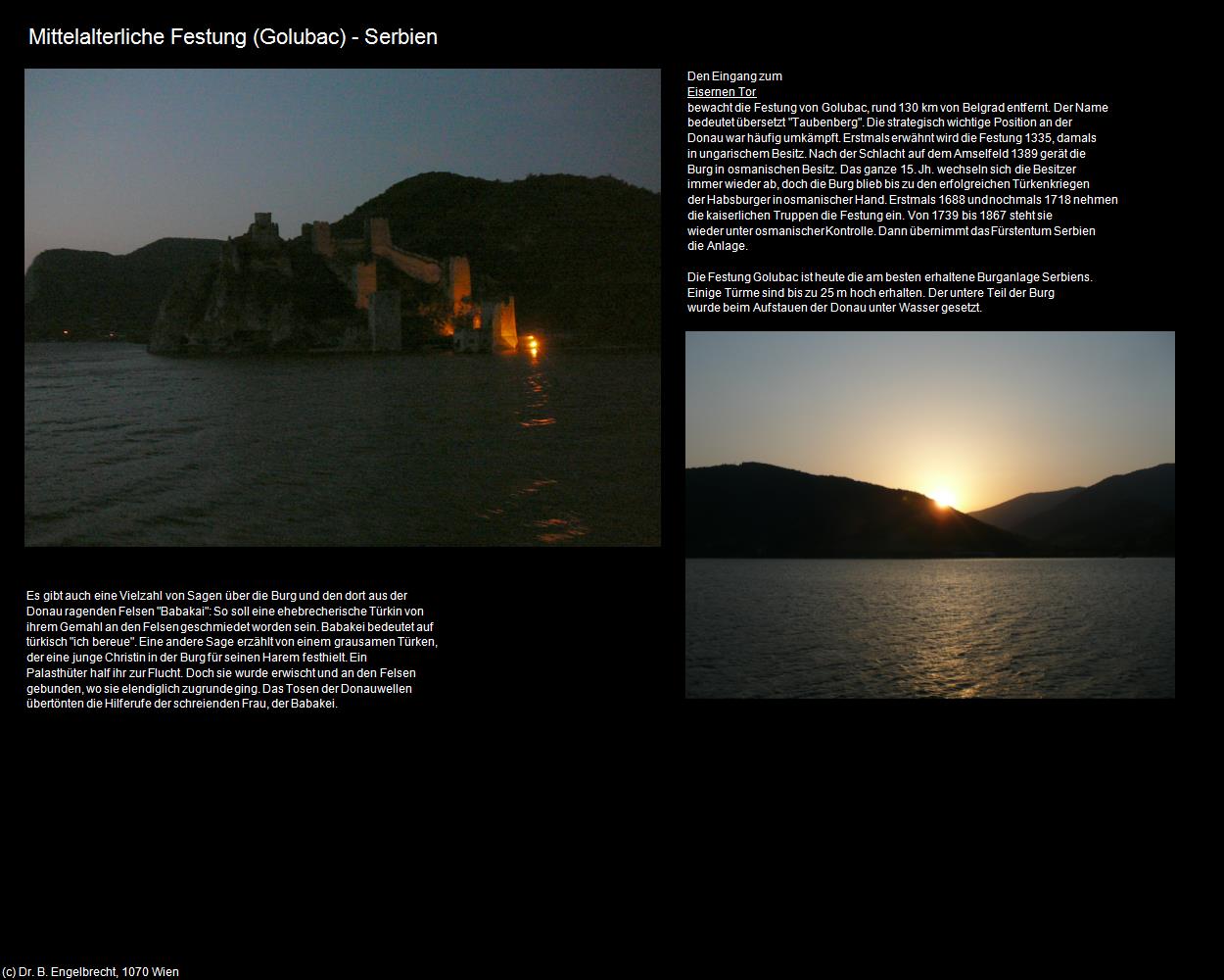 Festung (SRB-Golubac) (Eisernes Tor) in Kulturatlas-RUMÄNIEN(c)B.Engelbrecht