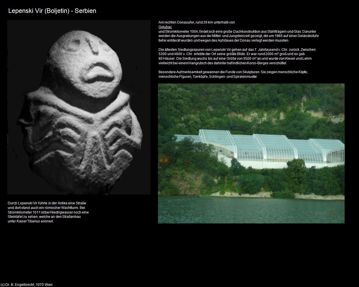 Lepenski Vir (SRB-Boljetin)  (Eisernes Tor) in Kulturatlas-RUMÄNIEN(c)B.Engelbrecht