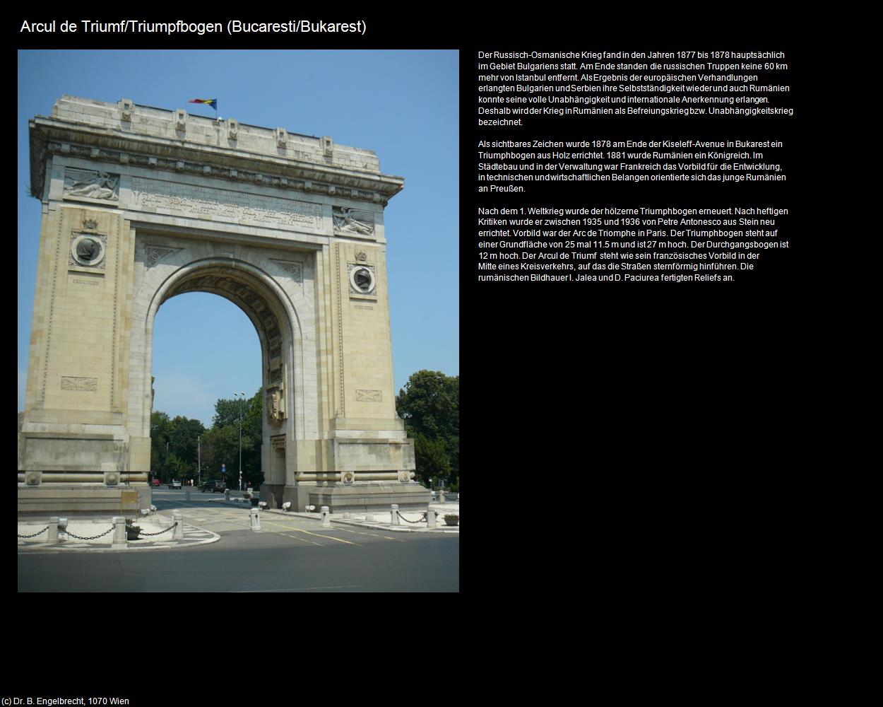 Triumpfbogen (Bucuresti/Bukarest) in Kulturatlas-RUMÄNIEN