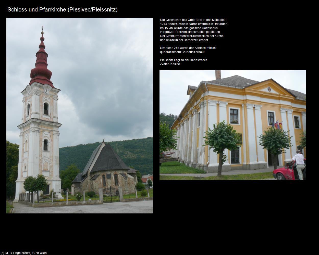 Schloss und Pfk.  (Plesivec/Pleissnitz) in SLOWAKEI