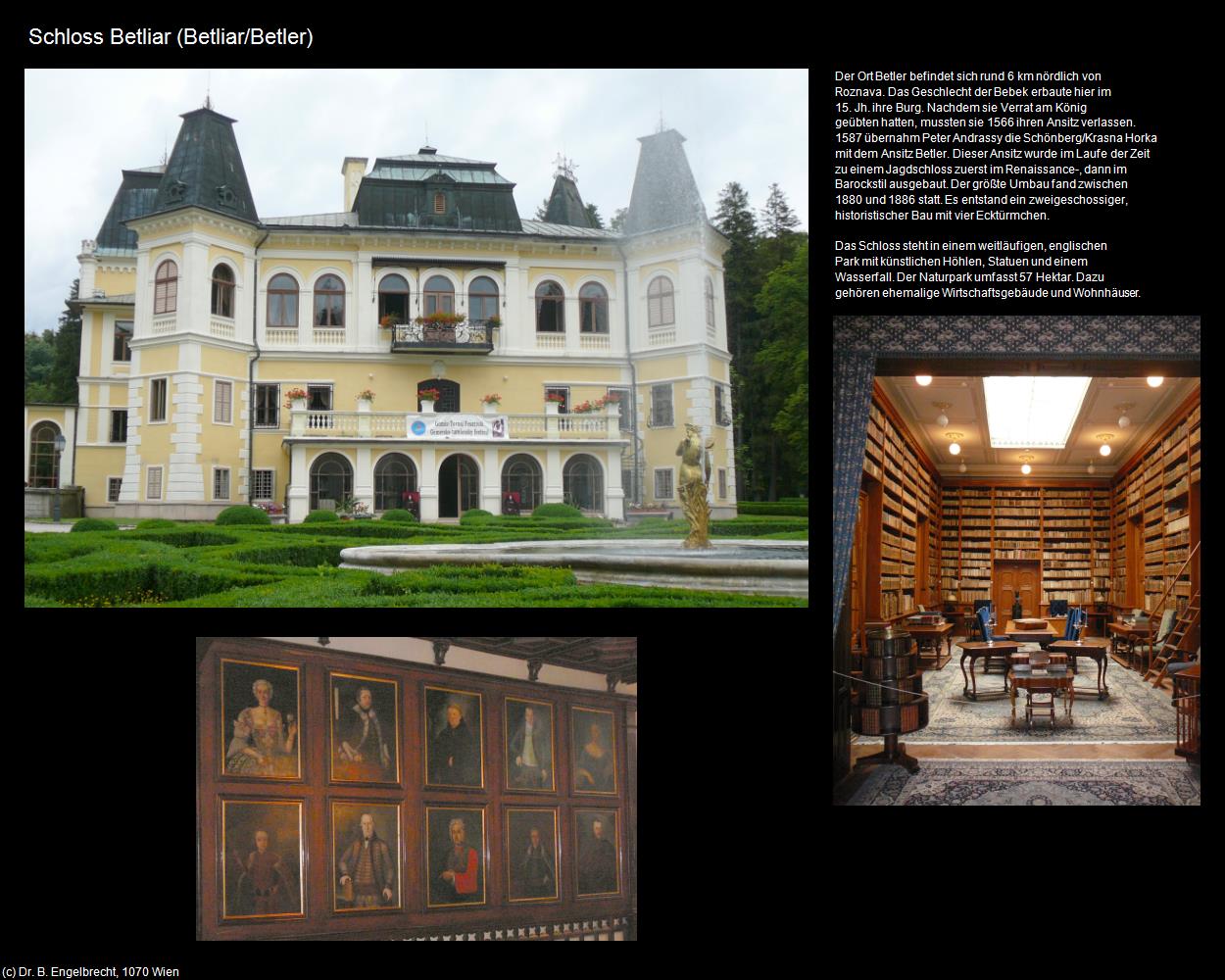 Schloss Betliar (Betliar/Betler) in SLOWAKEI