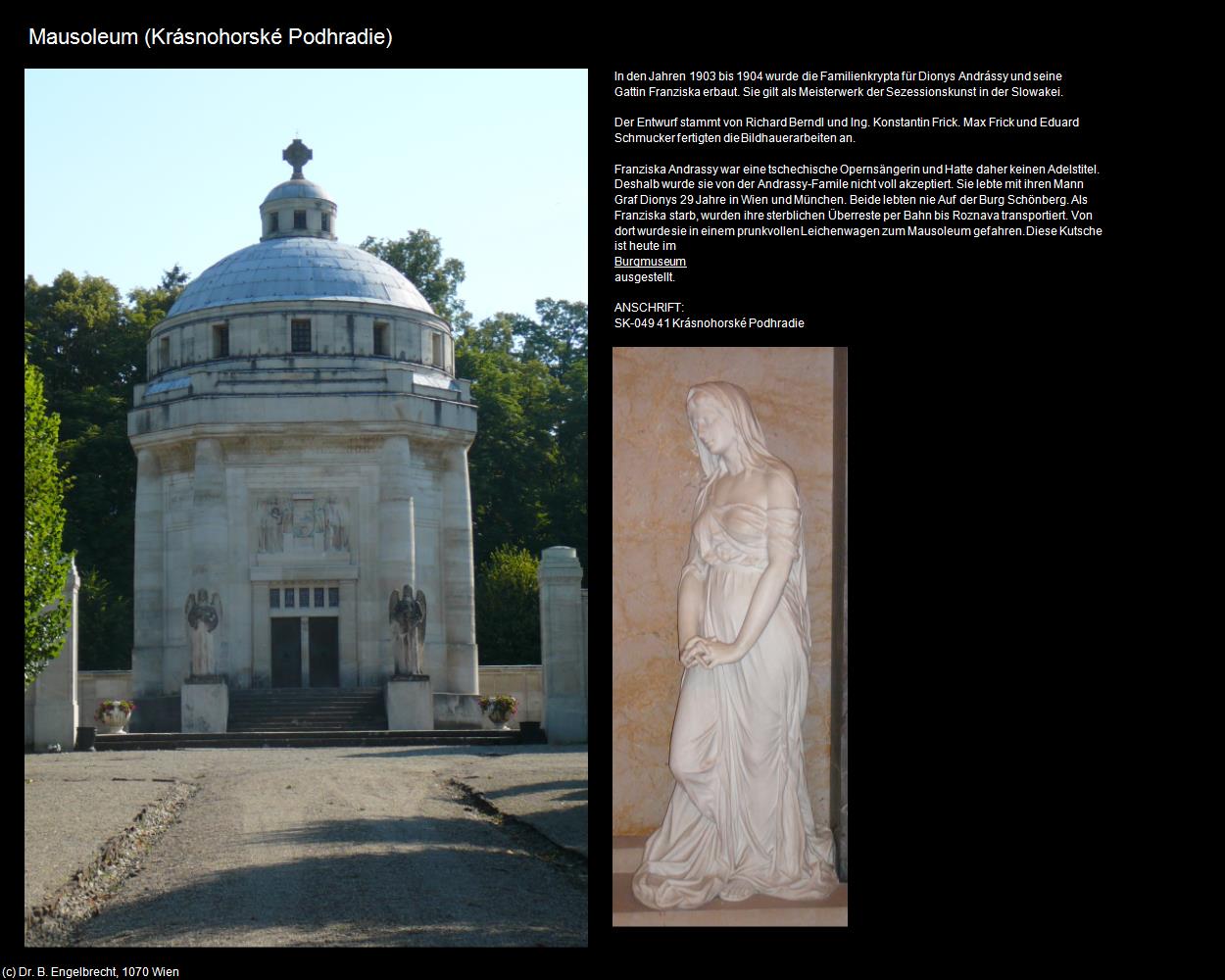 Mausoleum (Krásnohorské Podhradie) in SLOWAKEI(c)B.Engelbrecht