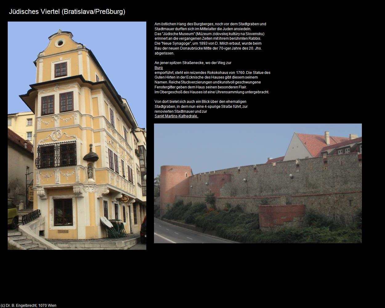 Jüdisches Viertel (Bratislava/Preßburg ) in SLOWAKEI(c)B.Engelbrecht